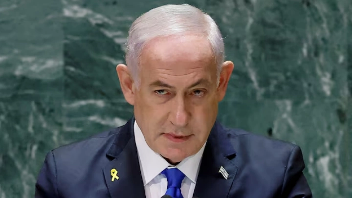 Israel's Prime Minister Benjamin Netanyahu addresses the 79th United Nations General Assembly at U.N. headquarters in New York, U.S., September 27, 2024. REUTERS/Eduardo Munoz/File Photo