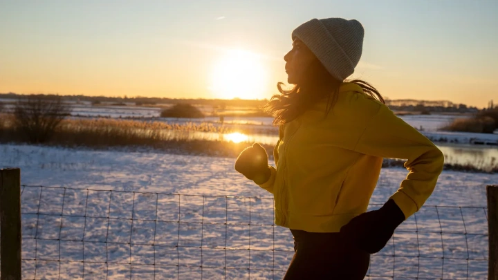 Exercise can help relieve stress around the holidays. Physical activity such as running reduces stress hormones while boosting endorphins. Westend61/Getty Images