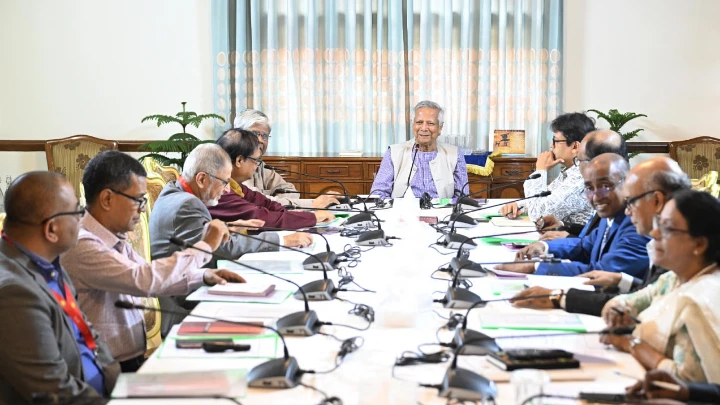 Chief Adviser Prof Muhammad Yunus met with a high-powered inter agency taskforce aimed at bringing back money that has been illegally taken abroad. Photo: CA Press Wing